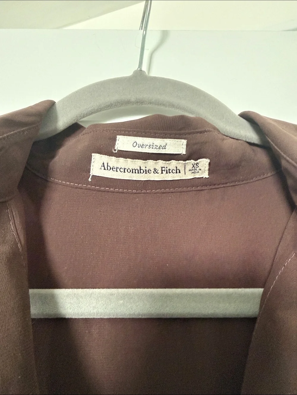 Abercrombie & Fitch Brown Long-Sleeve Button-Down Shirt